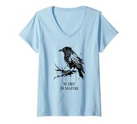 Womens Neither God nor Master | Ni Dieu Ni Maitre V-Neck T-Shirt