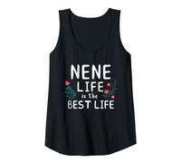 Womens Nene Life is the Best Life Floral Cute Funny Flowers Tank Top