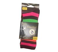 Womens Neon Stripe Ankle Socks Ladies Sports Travel Use Rainbow Ankle Socks Black Rainbow 4-6.5 (Pack Of 1)