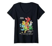 Womens Neopets I Have to Feed My Neopets Vintage Virtual Pets V-Neck T-Shirt