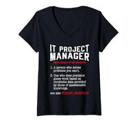 Women's Nerd Computer IT Project Manager A Person WHO Nerd Computer V-Neck T-Shirt