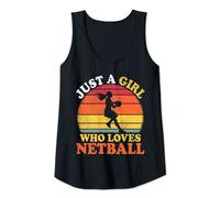 Womens Netball Player Vintage Just A Girl Who Loves Netball Tank Top