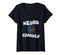 Women's Neuro Sparkly ADHD V-Neck T-Shirt