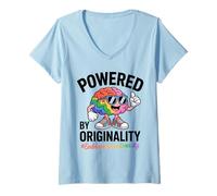 Womens Neurodiverse Autism Spectrum ADHD V-Neck T-Shirt