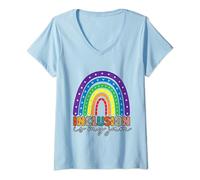 Womens Neurodiversity Inclusion Is My Jam Special Education Teacher V-Neck T-Shirt