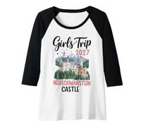 Womens Neuschwanstein 2027 Germany Castle Trip Raglan Baseball Tee
