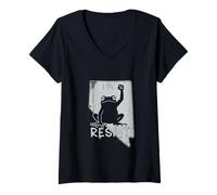 Women's Nevada Resist Frog Protest No Kings Day V-Neck T-Shirt