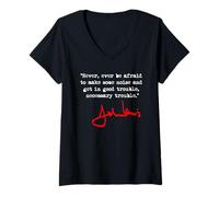 Womens Never be afraid to make some noise - John Lewis V-Neck T-Shirt