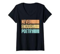 Women's Never Enough Poetry Poet Reader Literature V-Neck T-Shirt