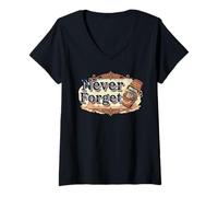 Womens Never Forget Calculator Watch V-Neck T-Shirt