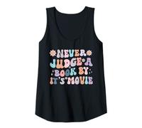 Womens Never Judge a Book by Its Movie Funny Reader Reading Tank Top