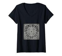 Women's Never Odd Or Even Palindrome Symmetry Mirror Logic V-Neck T-Shirt