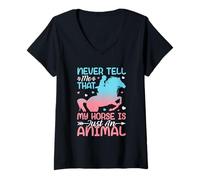 Womens Never Tell Me That My Horse is Just an Animal V-Neck T-Shirt