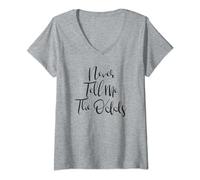 Womens Never Tell Me The Odds Geeky Woman Sci-Fi Shirt V-Neck T-Shirt