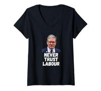 Womens Never trust Labour Keir Starmer V-Neck T-Shirt