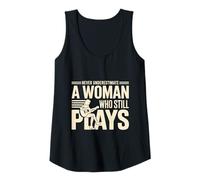 Womens Never Underestimate A Woman Who Still Plays Guitar Tank Top