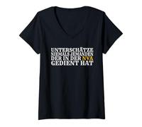 Women's Never Underestimate an Old man who Served in the NVA V-Neck T-Shirt