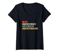 Women's Never Underestimate The Power of Underestimation - Paradox V-Neck T-Shirt
