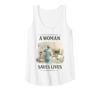 Womens Never Underestimate Woman Still Saves Lives in Her Seventies Tank Top