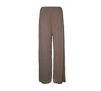 Womens New Black Wide Leg Flared Trousers Ladies Plain Stretch Fit Elasticated Waist Long Palazzo Pants Plus Size