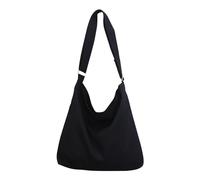 Women's New Large Canvas Tote Casual Bag With Adjustable Straps For A Single Shoulder Bag over The Shoulder Bags for Men (Black, One Size)