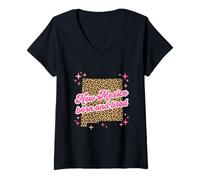 Women's New Mexico Born and Bred Leopard Print V-Neck T-Shirt