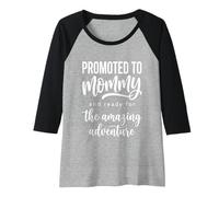 Womens New Mother Baby Shower First Time Mama Pregnancy for Her Raglan Baseball Tee