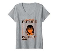 Womens New World Future Imagine Paradox Sacrifice V-Neck T-Shirt