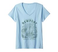 Women's Newport Rhode Island: Experience Nautical Heritage and V-Neck T-Shirt