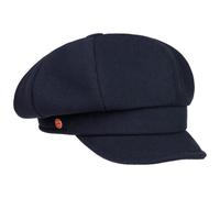 Mayser Women´s Newsboy Cap Women - Made in The EU Winter caps Wool with Peak, Lining, Lining Autumn-Winter - L (59-60 cm) Navy