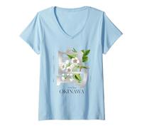 Womens Next Stop Okinawa V-Neck T-Shirt