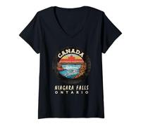 Womens Niagara Falls, Ontario, Toronto & the Canadian Flag V-Neck T-Shirt