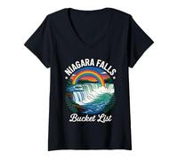 Womens Niagara Falls Road Trip 2025 Souvenir Shirts V-Neck T-Shirt