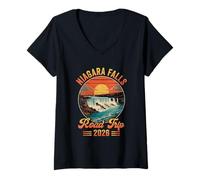 Women's Niagara Falls Road Trip 2026 Summer Vacation Family Matching V-Neck T-Shirt