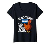 Womens Nicaraguan Foodie Enthusiast Nicaragua Tienen Gallo Pinto V-Neck T-Shirt