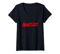 Women's Nice Heartless Speech Emblem for Adults and Kids V-Neck T-Shirt