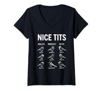 Women's Nice Tits Birdwatching for Birdwatchers Twitchers V-Neck T-Shirt