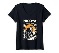 Women's Nicoya Costa Rica Sunset V-Neck T-Shirt