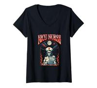 Womens NICU Nurse Tarot Halloween V-Neck T-Shirt