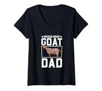 Womens Nigerian Dwarf Goat Dad V-Neck T-Shirt