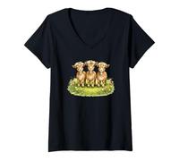 Women's Nigerian Dwarf Goats Spring Design for Goat Moms V-Neck T-Shirt