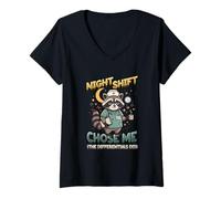 Women's Night Shift Nurse Nursing RN Registered Nurse V-Neck T-Shirt