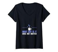 Women's Night Shift Worker - What Day is It Does Not Matter V-Neck T-Shirt