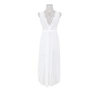 Women'S Nightdresses Nightshirts Sexy Mesh Women Spaghetti Strap Sleepwear Long Pajamas Sweet Home Clothes Suit Summer V-Neck Fashion Simple Loungewear