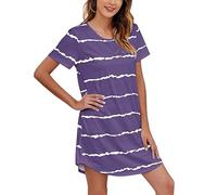 Womens Nightwear Loungewear Silk Lace Trim Nightdresses Spaghetti Strap Nightgowns Relaxed Negligee Evening Nightwears Long Length Nightshirts For Nighttime Comfortable Sleep Purple