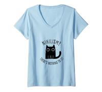 Womens Nihilism Theres Nothing To It V-Neck T-Shirt