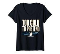 Women's Nihilist Penguin Existential Penguin Funny Gift V-Neck T-Shirt