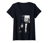Women's Nina Persson The Cardigans Singer Lovefool By Andy Willsher V-Neck T-Shirt