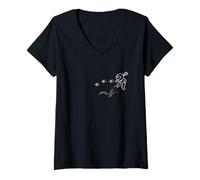 Women's Ninja is Throwing Stars V-Neck T-Shirt