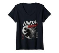 Women's Ninja Vanish - Shadow Dissolve Stealth Warrior V-Neck T-Shirt
